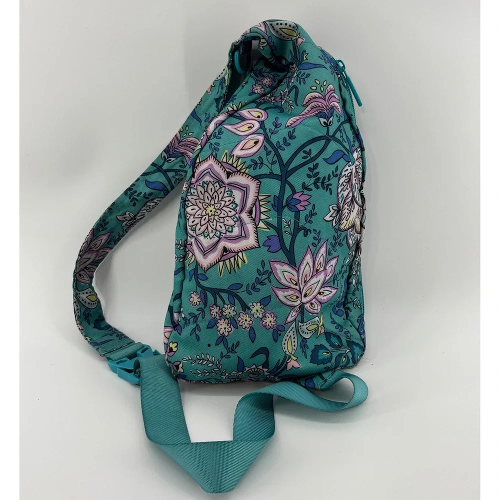 Vera Bradley Peacock Garden Lighten Up LG Essential Sling Backpack